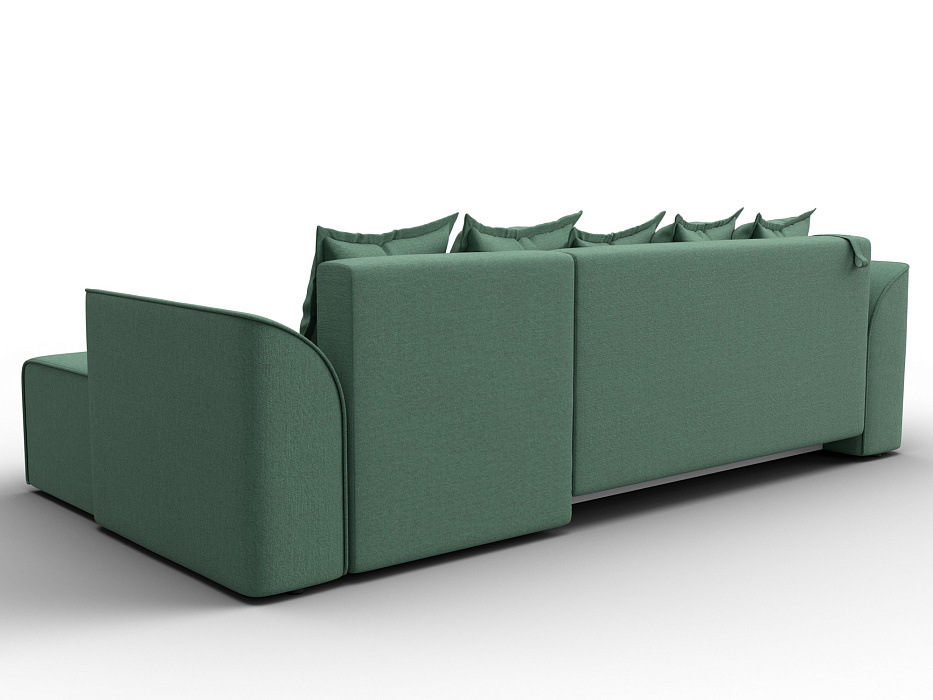 Диван угловой Лига-113 угол правый (амур 11 зеленый)