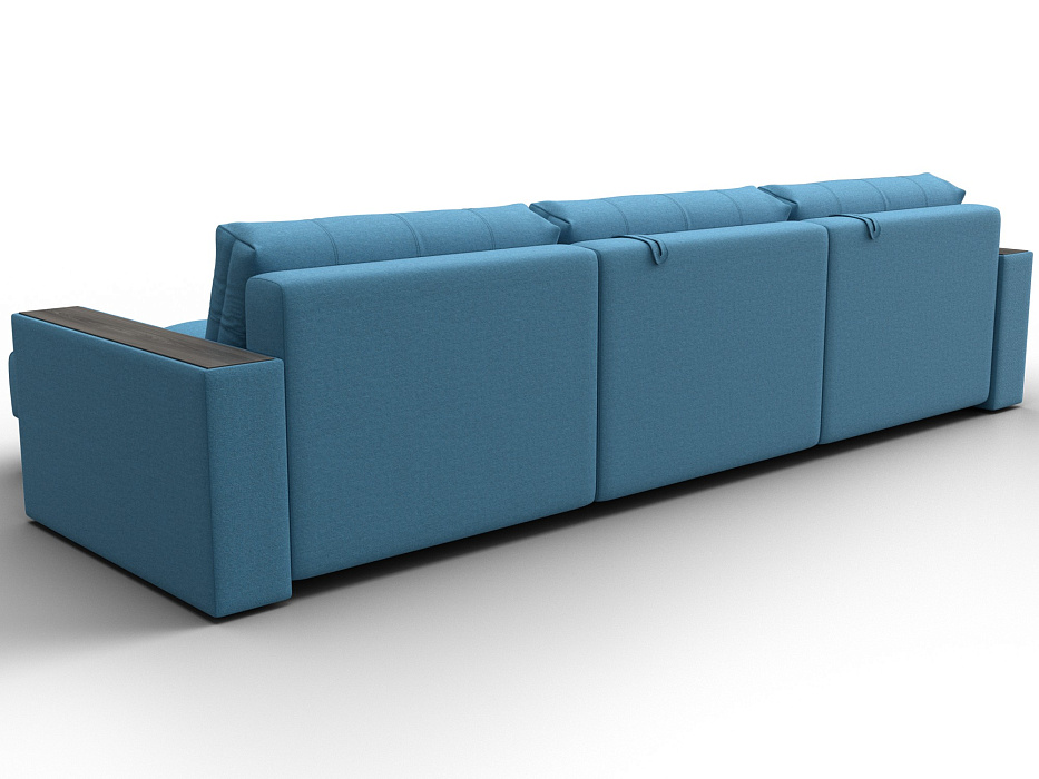 Диван угловой с декором Лига-049 НПБ Лонг (амур 10 голубой)