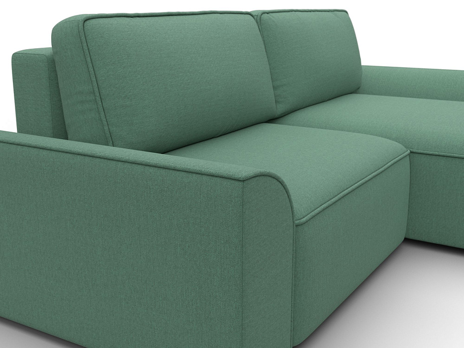 Диван угловой Лига-048 НПБ (амур 11 зеленый)