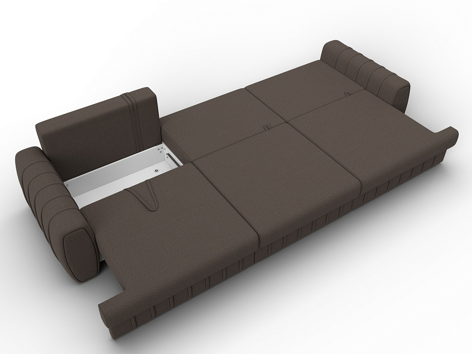 Диван прямой Лига-057 НПБ Лонг (амур 05 коричневый)