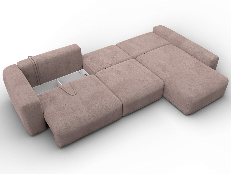 Диван угловой Лига-066 НПБ Лонг угол правый фото в интернет-магазине Лига Диванов