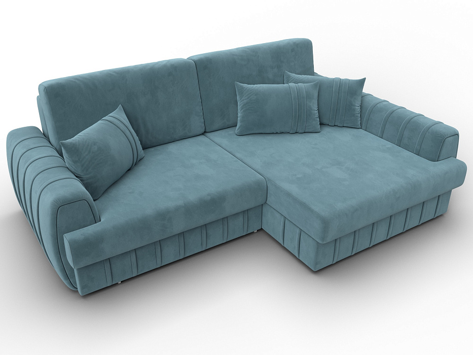Диван угловой Лига-057 НПБ угол правый (seven 113 бирюзовый)