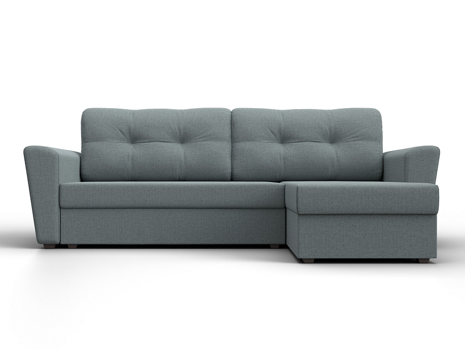 Диван угловой Амстердам Лайт правый угол (амур 07 серый)