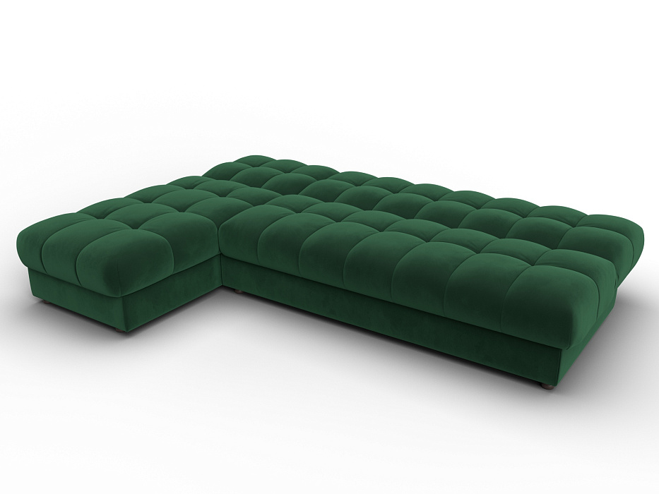 Диван угловой Лига-116 НПБ угол левый (seven 626 зеленый)