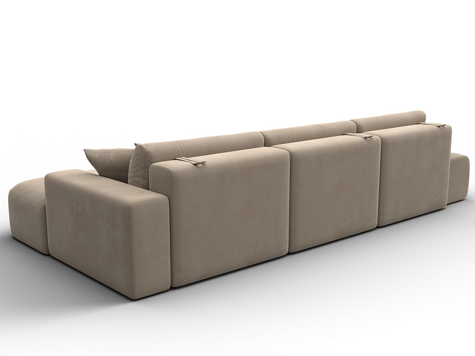 Диван угловой Лига-036 НПБ Модерн Лонг правый угол (seven 729 бежевый)