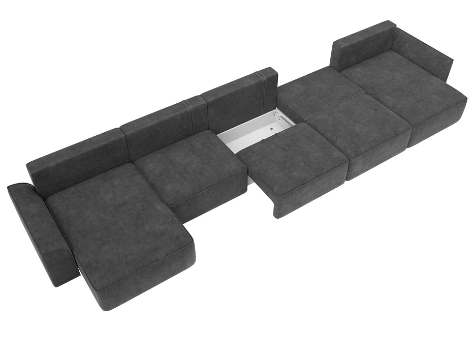 Диван П-образный Лига-048 НПБ МегаЛонг (brut 16 темно-серый) Диван П-образный Лига-048 НПБ МегаЛонг (brut 16 темно-серый)
