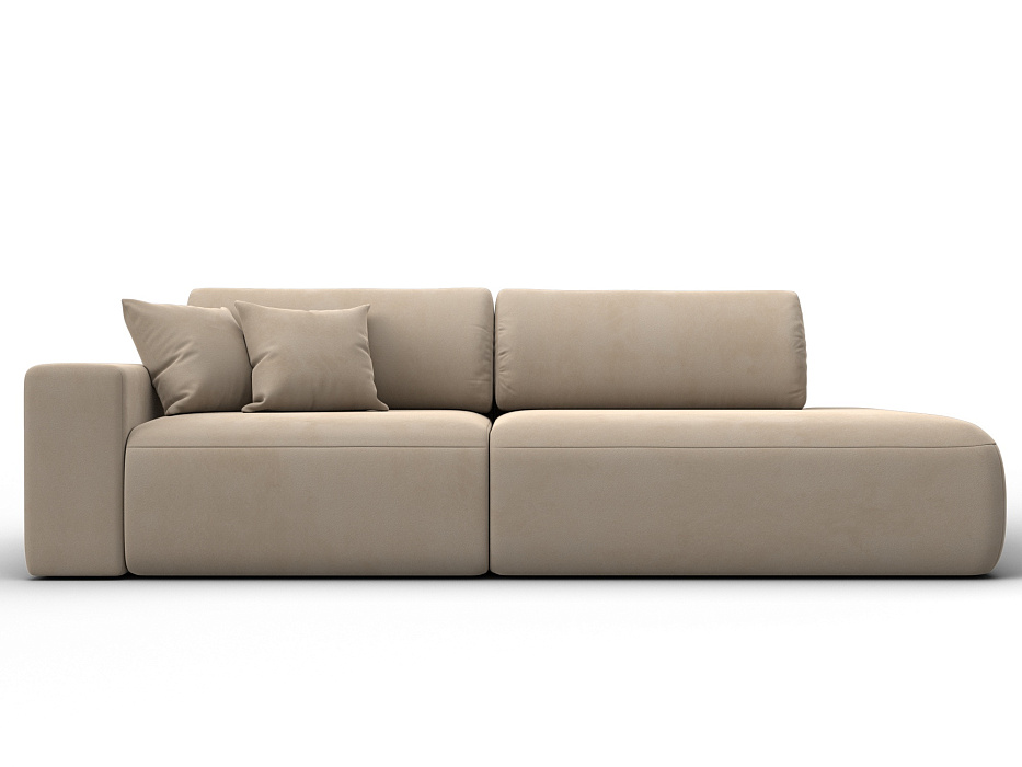 Диван прямой Лига-036 НПБ Модерн подлокотник слева (бежевый)