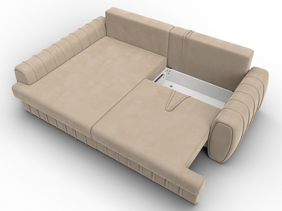 Диван угловой Лига-057 НПБ угол левый (seven 729 бежевый)