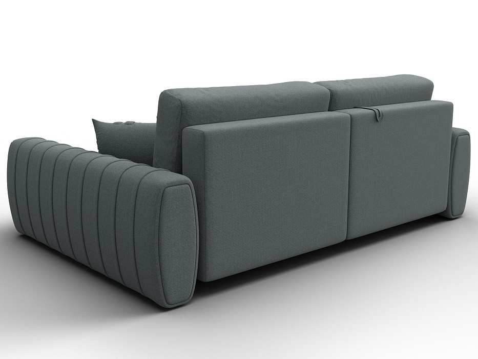 Диван угловой Лига-057 НПБ угол правый (амур 07 серый)