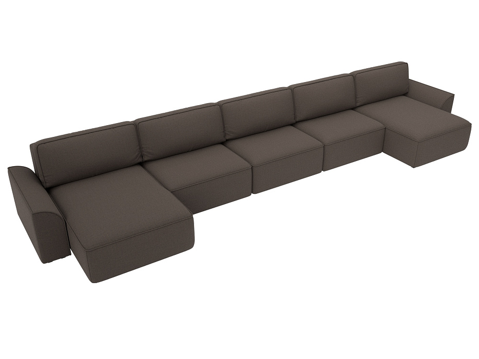 Диван П-образный Лига-048 НПБ МегаЛонг (амур 05 коричневый)