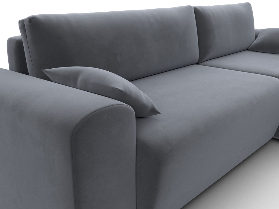 Диван угловой Лига-099 угол универсальный (seven 17 серый)