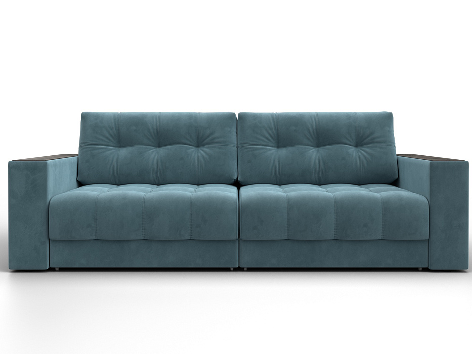 Диван прямой с декором Лига-049 НПБ (seven 113 бирюзовый)