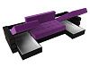 П-образный диван Венеция (фиолетовый\черный цвет)
