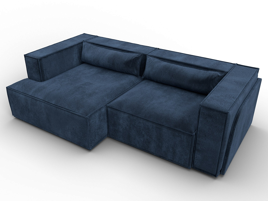 Диван угловой Лига-061 угол левый (brut 11 синий)