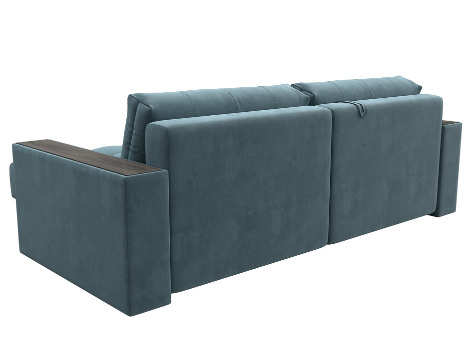 Диван угловой с декором Лига-049 НПБ (seven 113 бирюзовый)