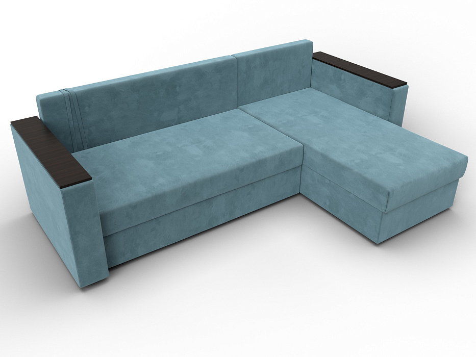 Диван угловой Атланта без стола универсальный угол (seven 113 бирюзовый)