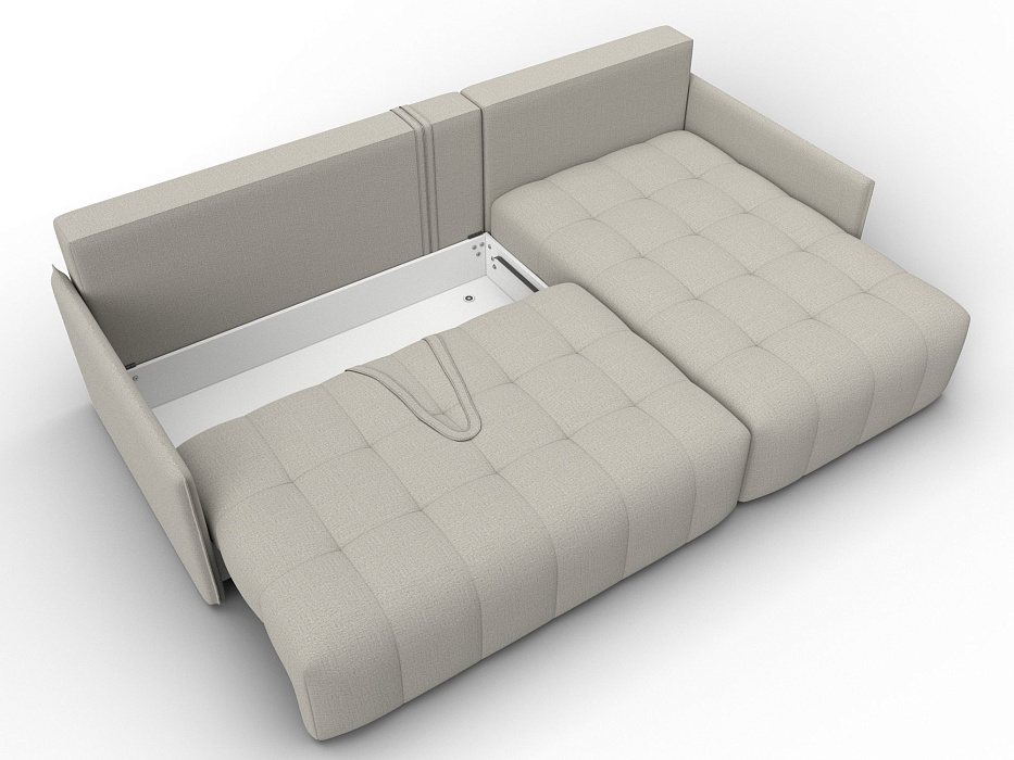 Диван угловой Лига-054 НПБ угол универсальный (амур 02 бежевый)