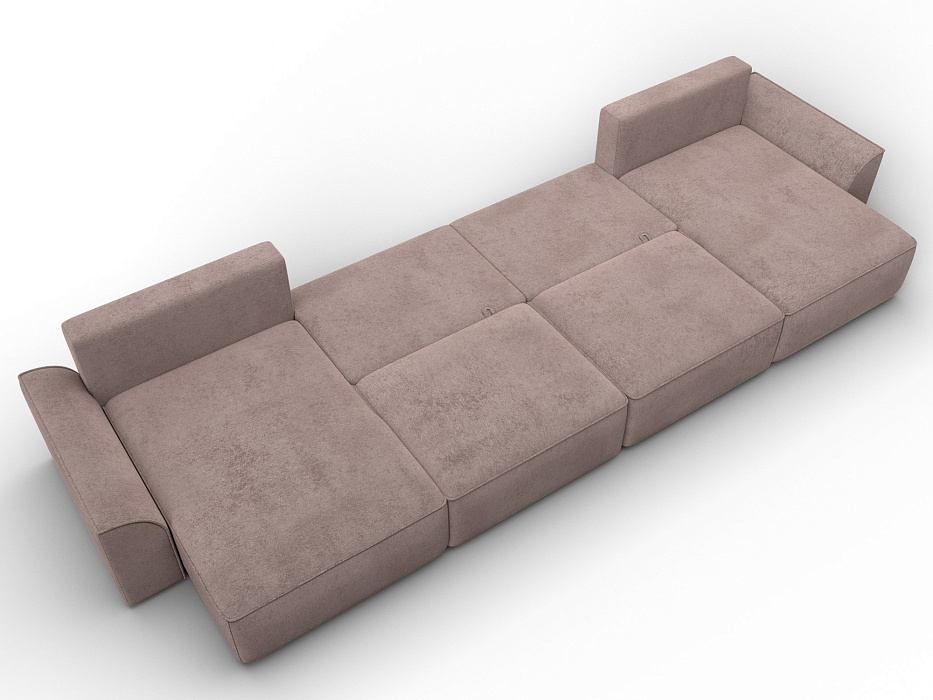 Диван П-образный Лига-048 НПБ лонг (tower 05 бежевый)