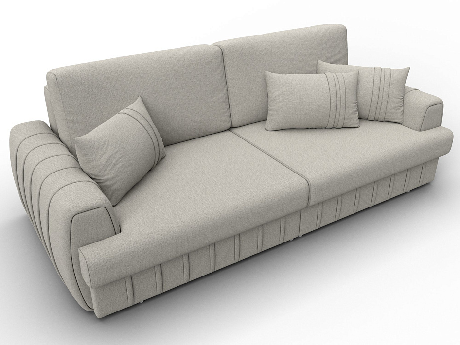 Диван прямой Лига-057 НПБ (амур 02 бежевый)