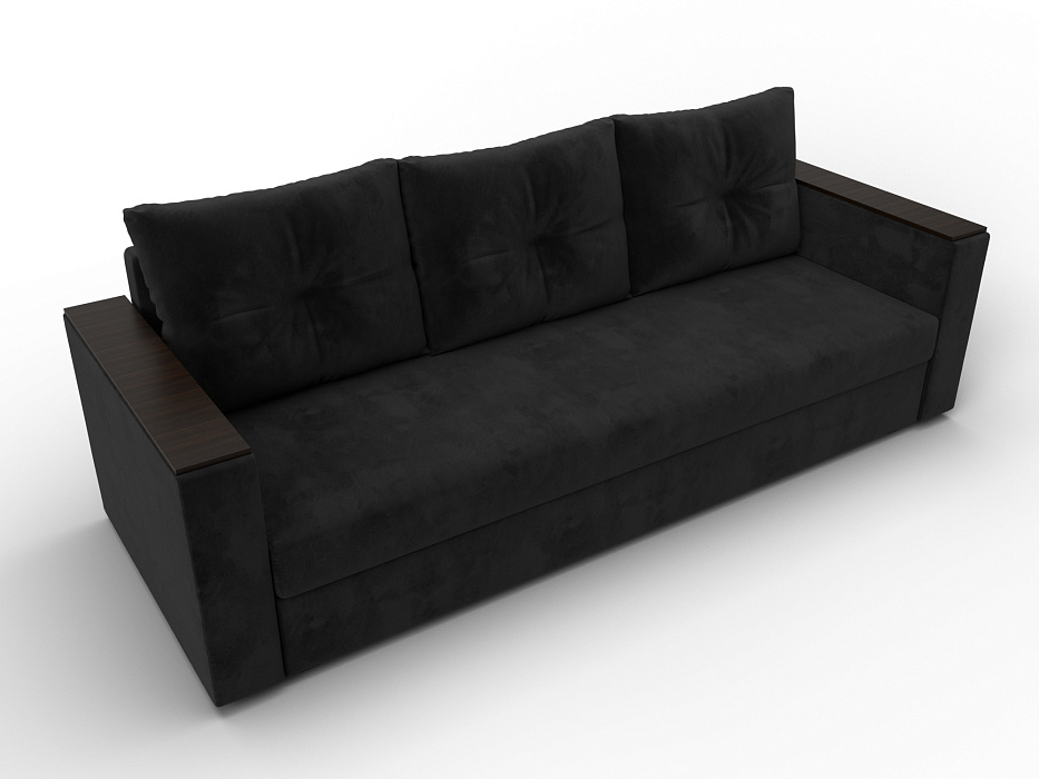 Диван прямой Атланта без стола (seven 35 черный)