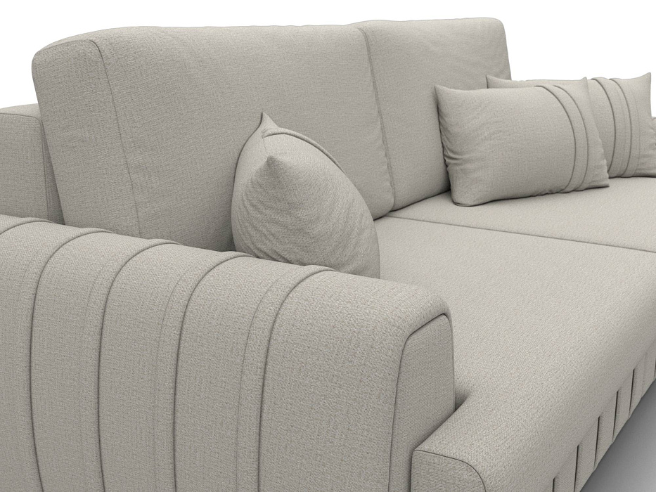 Диван прямой Лига-057 НПБ (амур 02 бежевый)