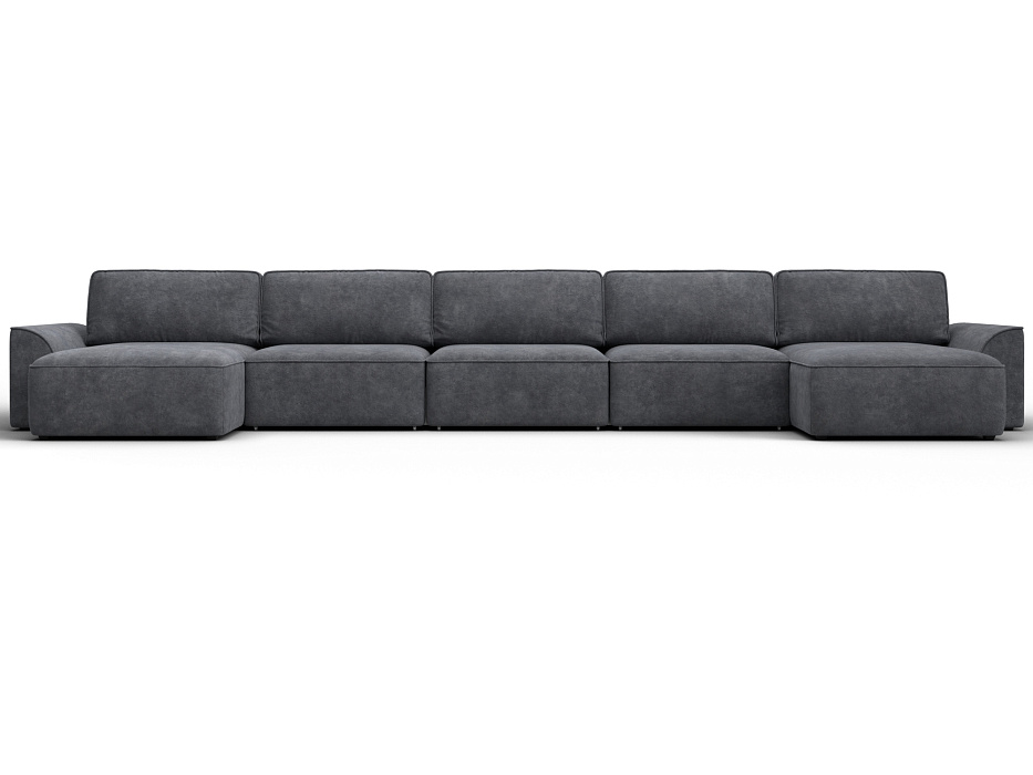 Диван П-образный Лига-048 НПБ МегаЛонг (brut 16 темно-серый)