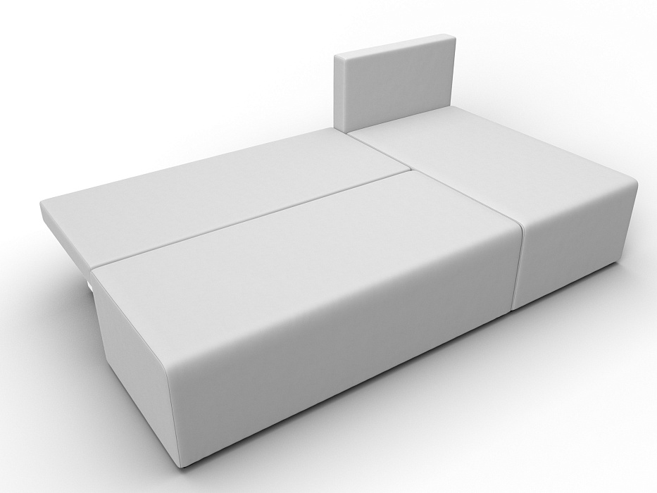 Диван угловой Поло правый угол (белый)