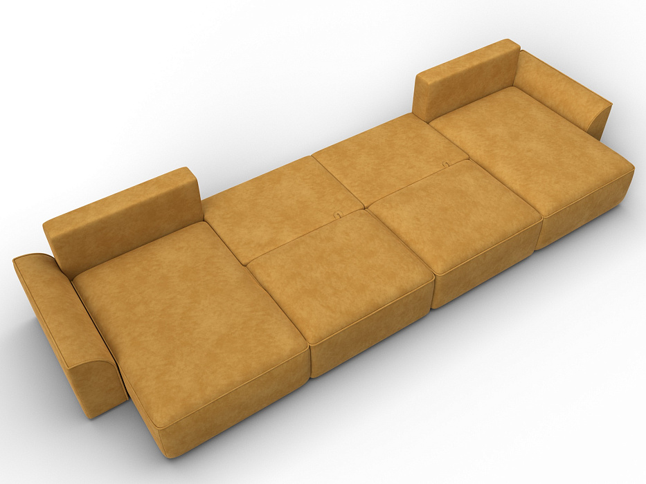 Диван П-образный Лига-048 НПБ лонг (brut 10 желтый)