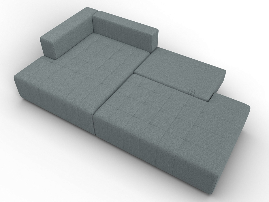Диван угловой Лига-103 НПБ угол левый (амур 07 серый)