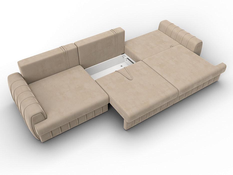 Диван прямой Лига-057 НПБ Лонг (seven 729 бежевый)