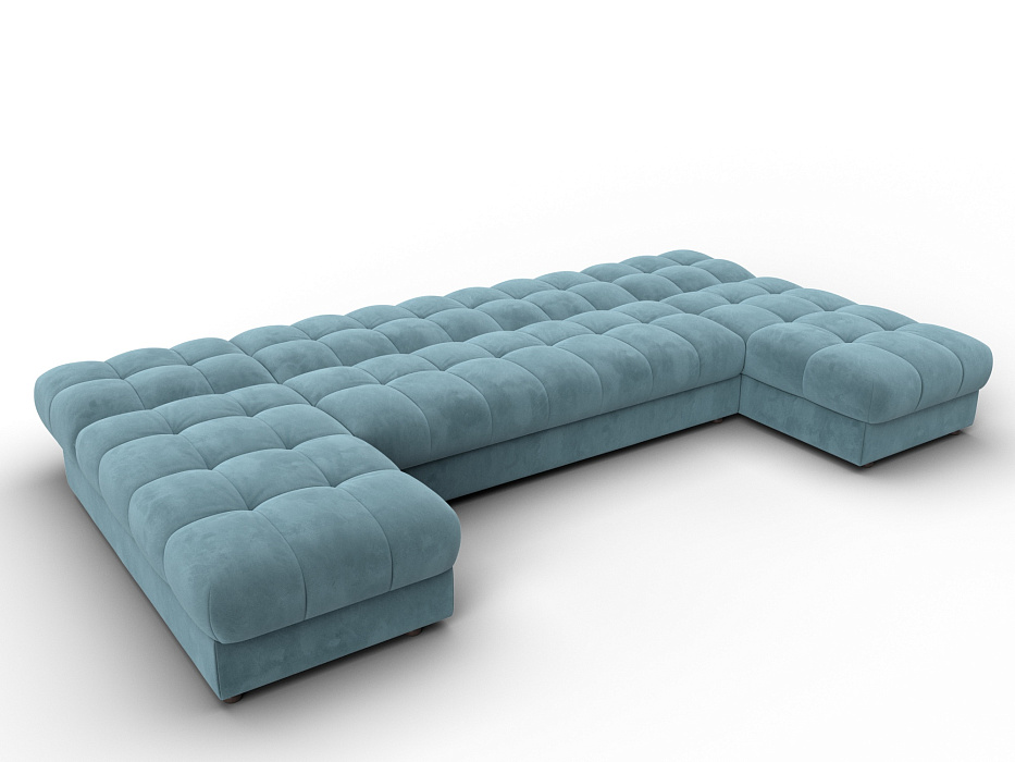 Диван П-образный Лига-116 НПБ (seven 113 бирюзовый)