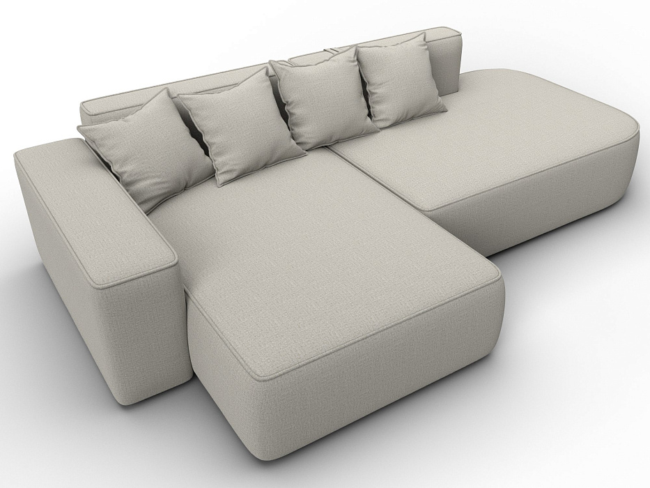 Диван угловой Лига-065 угол левый (амур 02 бежевый)