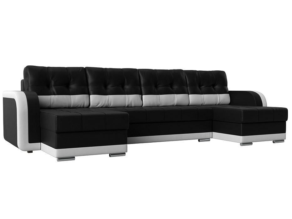 П-образный диван Марсель (черный\белый)