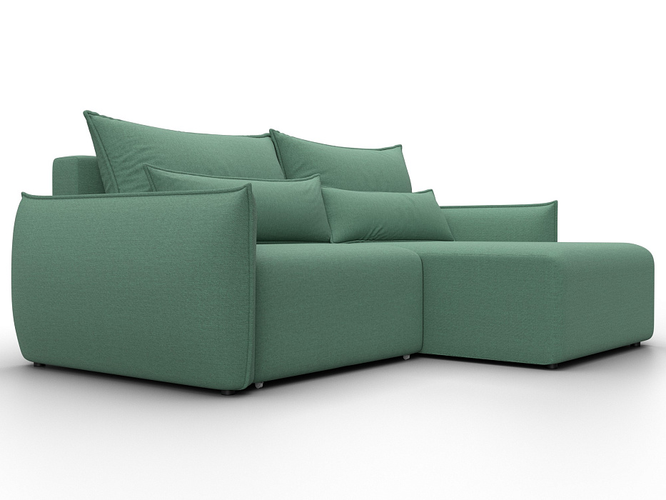 Диван угловой Лига-051 НПБ угол универсальный (амур 11 зеленый)