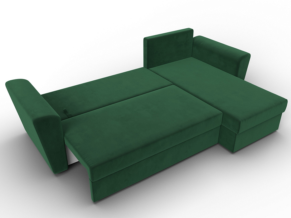 Диван угловой Амстердам Лайт правый угол (seven 626 зеленый)