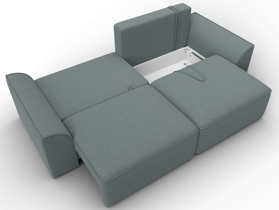 Диван прямой Лига-048 НПБ (амур 07 серый)