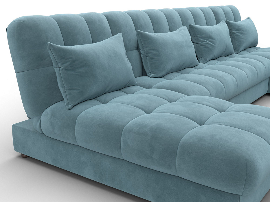 Диван П-образный Лига-116 НПБ (seven 113 бирюзовый)