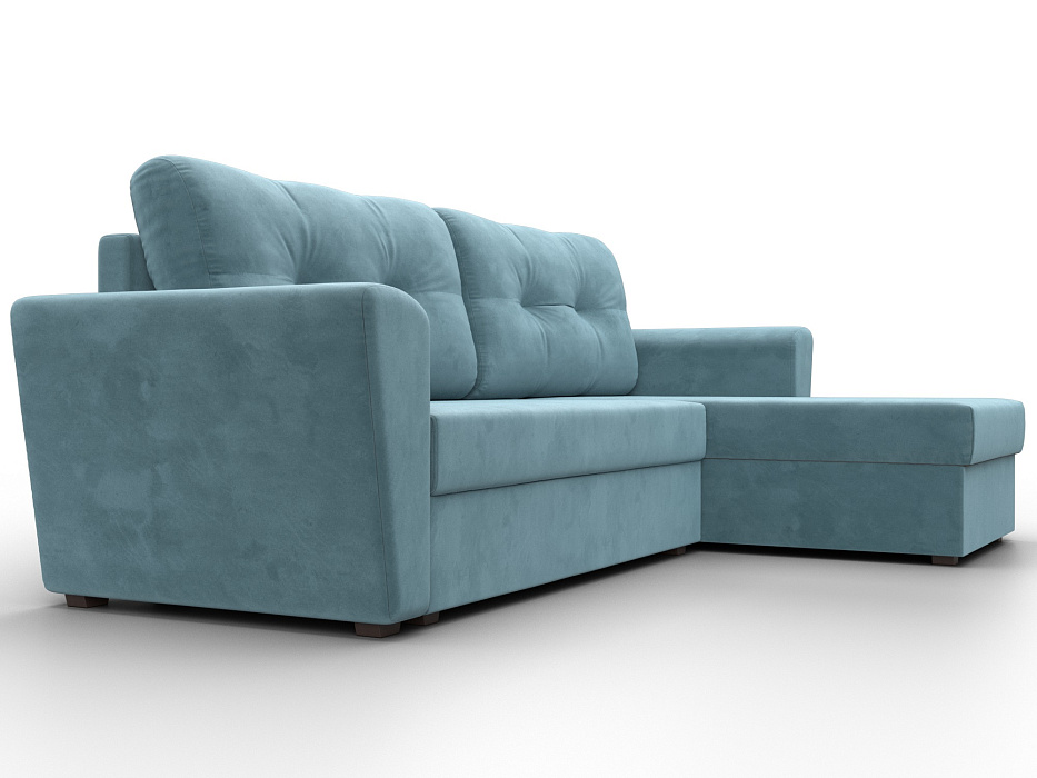 Диван угловой Амстердам Лайт правый угол (seven 113 бирюзовый)