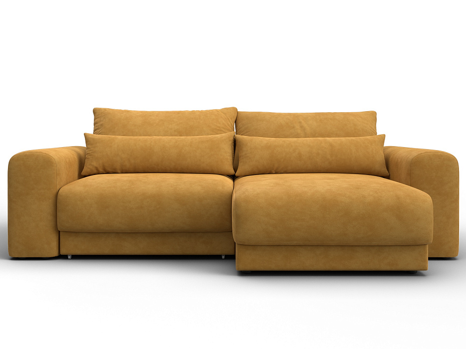 Диван угловой Лига-056 НПБ угол универсальный (brut 10 желтый)