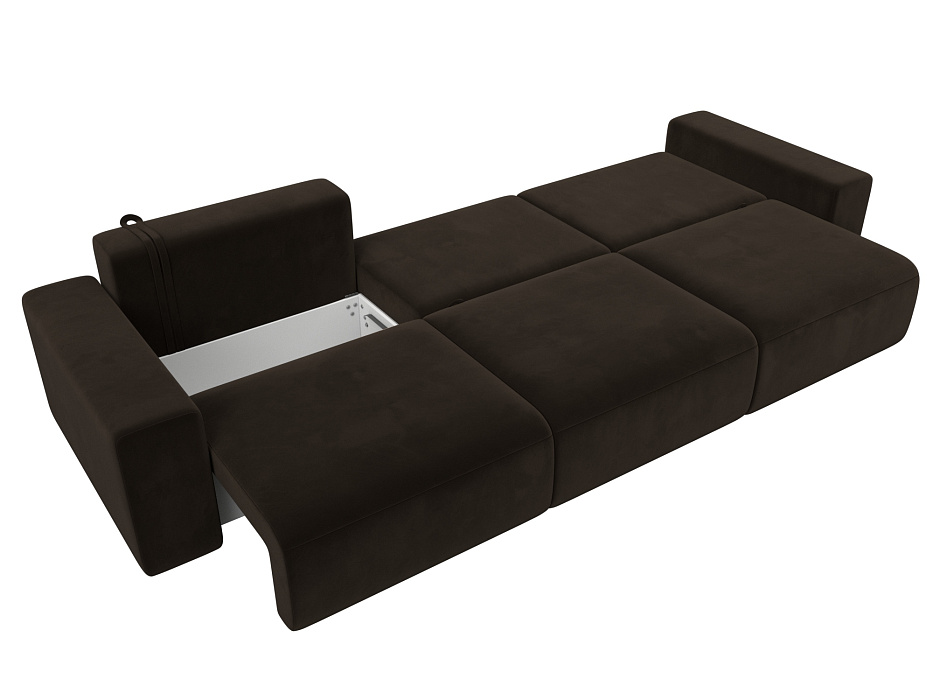 Диван прямой Лига-036 НПБ Классик Лонг (коричневый)