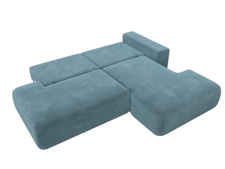 Диван угловой Лига-036 НПБ Модерн правый угол (бирюзовый)