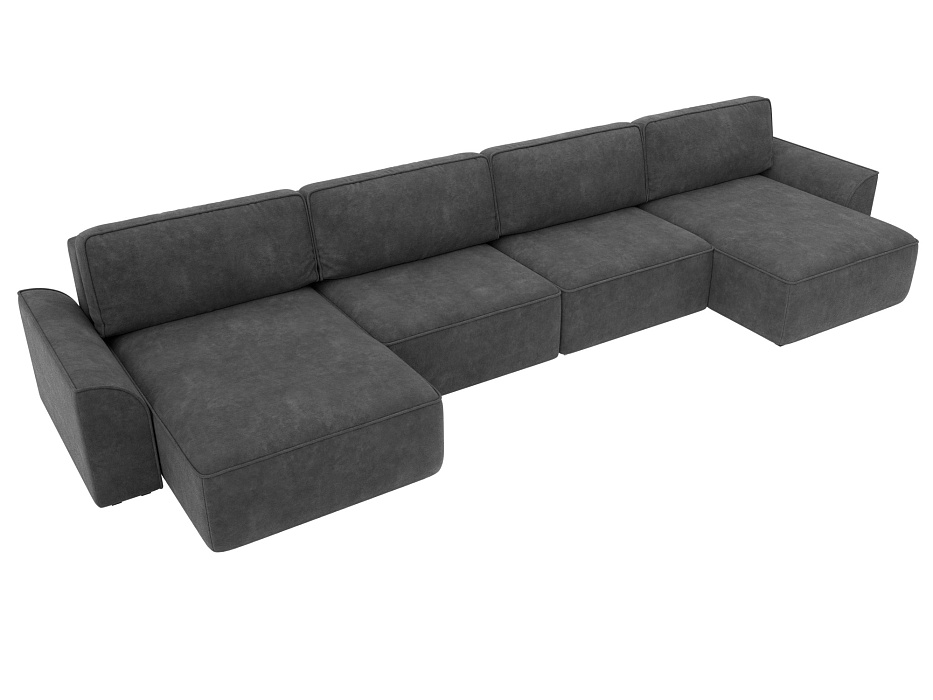 Диван П-образный Лига-048 НПБ лонг (brut 16 темно-серый) Диван П-образный Лига-048 НПБ лонг (brut 16 темно-серый)