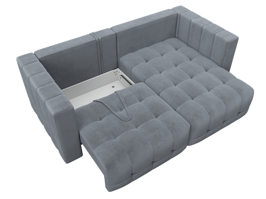 Диван угловой Лига-052 НПБ угол универсальный (tower 10 серый)