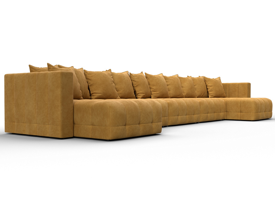 Диван П-образный Лига-052 НПБ МегаЛонг (brut 10 желтый)