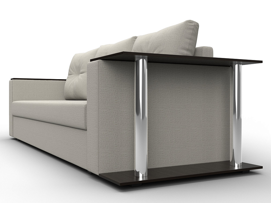 Диван прямой Атланта со столом справа (амур 02 бежевый)