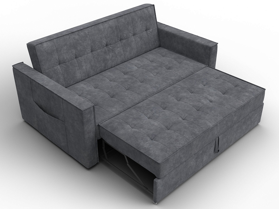 Диван прямой Лига-104 (140) (brut 16 темно-серый)