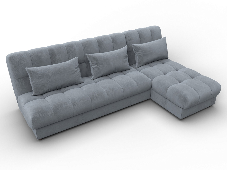 Диван угловой Лига-116 НПБ угол правый (tower 10 серый)