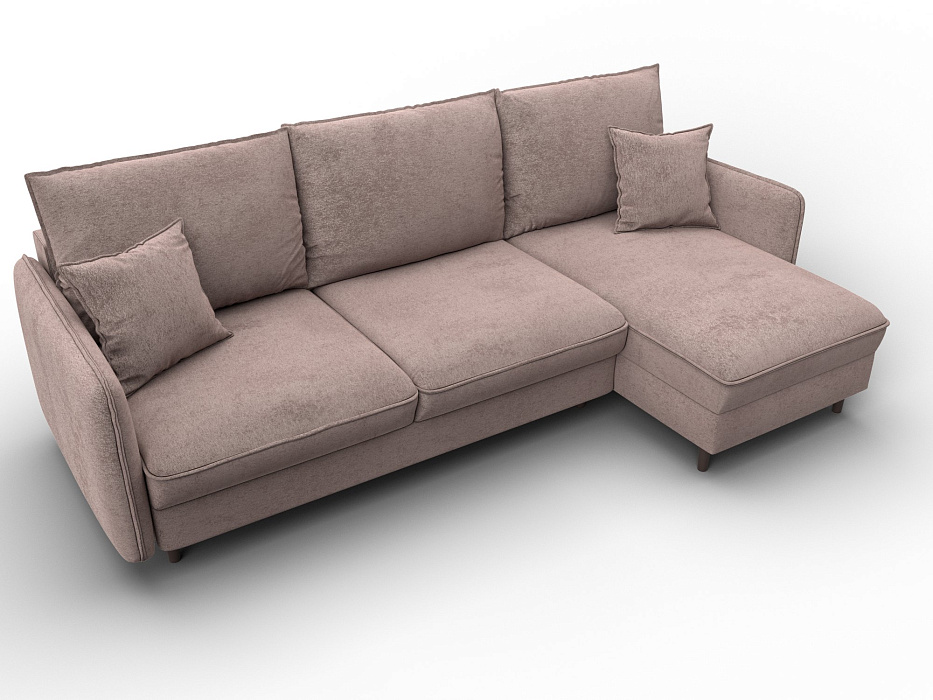 Диван угловой Лига-064 НПБ угол универсальный (tower 05 бежевый)