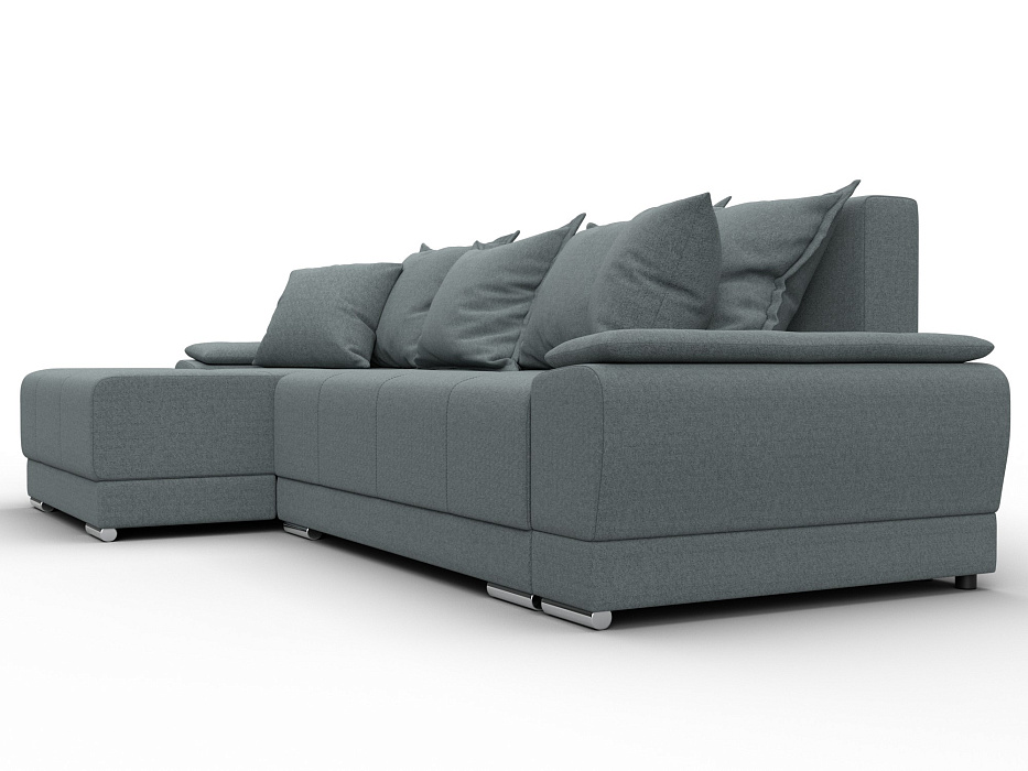 Диван угловой Лига-119 угол левый (амур 07 серый)