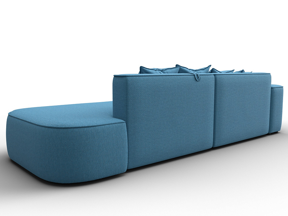 Диван угловой Лига-065 угол левый (амур 10 голубой)